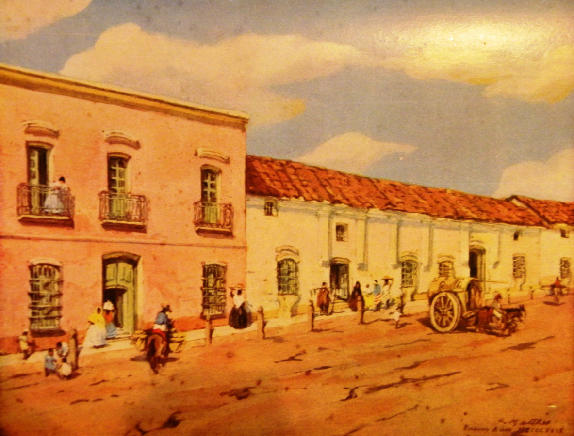 Typical commercial and housing in the colonial times